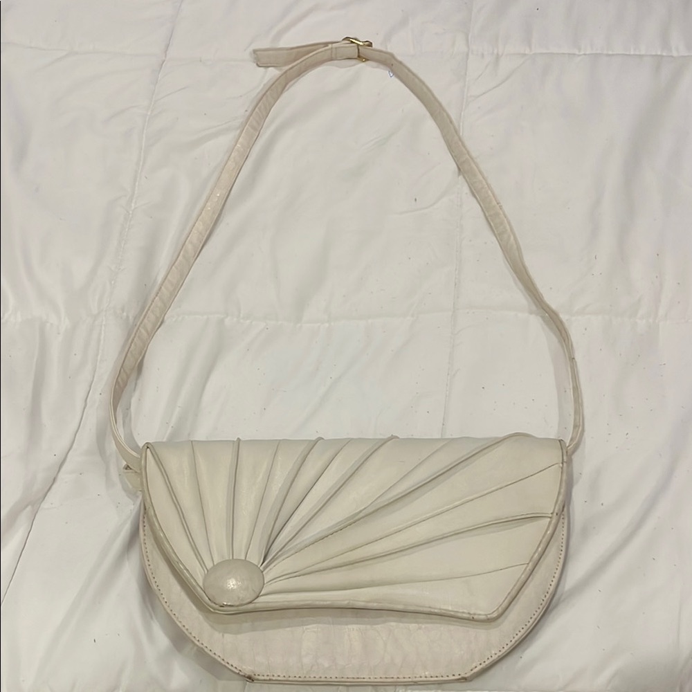 Vintage Sylvia White Shoulder Bag